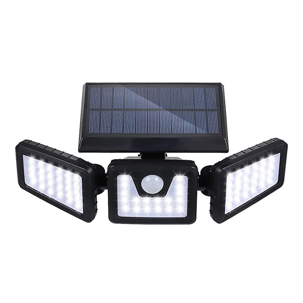 3-Panel Rotatable Solar LED Lamp with Motion Sensor - Outdoor Security Light