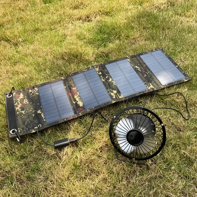 20W Portable Foldable Solar Panel Charger - Green | IP67 Waterproof