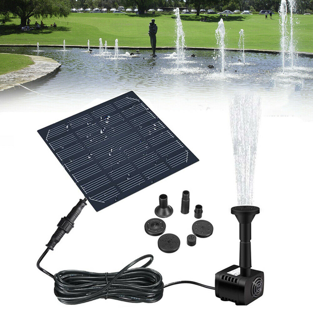 NNEOBA Solar Powered Water Fountain Pump - 7V 1.4W for Garden Pond