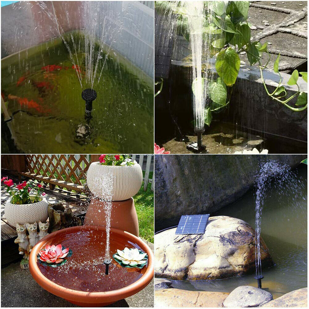 NNEOBA Solar Powered Water Fountain Pump - 7V 1.4W for Garden Pond