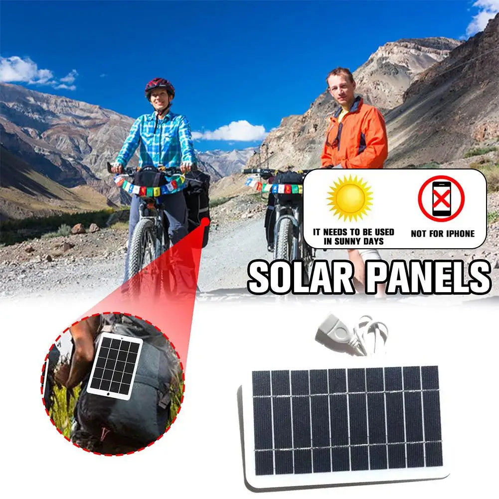 2W Portable Solar Panel Charger - 5V USB Output Compact