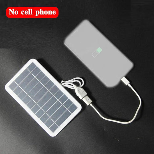 2W Portable Solar Panel Charger - 5V USB Output Compact